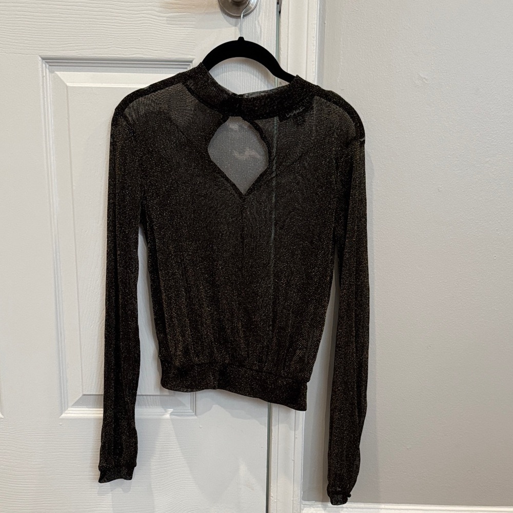 Black Sheer Women's Top